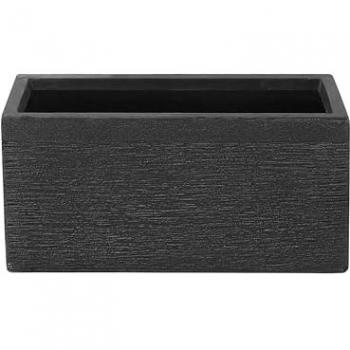 Maceta Rectangular de Fibra de Arcilla Negra 50 x 23 x 24 cm para Interior y Exterior Myra