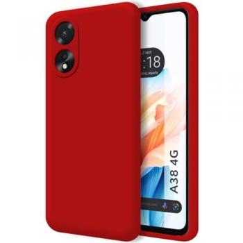 Funda Silicona Líquida Ultra Suave Roja para Oppo A38 4G