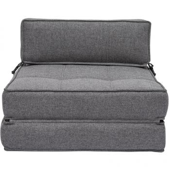 Sillón cama de 1 plaza de tela gris KATY MILIBOO