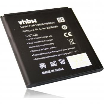 Batería Li-Ion 2200mAh (3.7V) comaptible con teléfono móvil Huawei Honor 2, Honor II, Honor Quad, Huawei U9508. Sustituye el modelo HB5R1V.