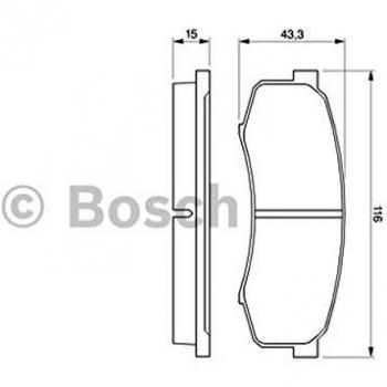 Bosch BP152 Pastillas de freno Eje trasero certificación ECE-R90 1 juego de 4 pastillas