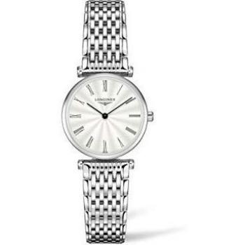 LONGINES WOMEN'S STEEL BRACELET & CASE QUARTZ WHITE DIAL WATCH L42094716