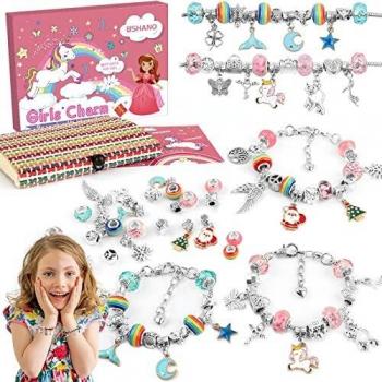 Unicornio Regalos Niñas 5-12 Años Juguetes Niños, Kit Para Hacer Joyas juegos Pulseras Niñas Kit Manualidades Niños 5+ Años, Calendario Adviento Niños Regalos Navidad Originales Juguetes Pulseras Niña