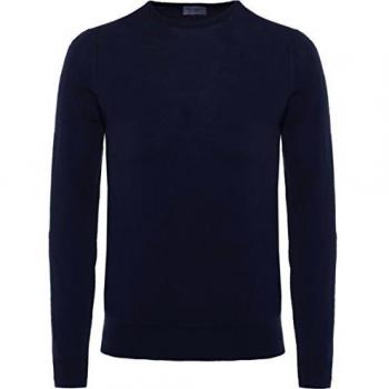 John Smedley Men's Lundy Jumper, Blue