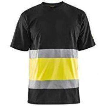 Blaklader High-Visibility Work T-Shirt, Black/Yellow, XXL