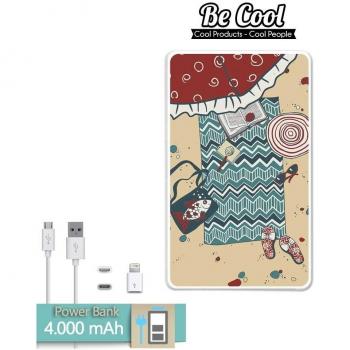 Becool® - Batería Externa Power Bank 4000 mah + Gratis 1 cable USB-MicroUsb