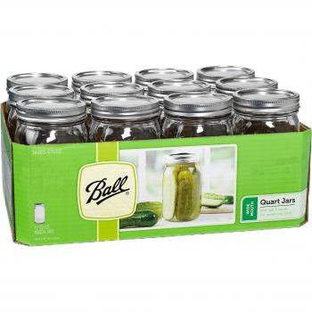 Jarden 52505 Wide Mouth Ball Jar, 32-Ounce, Case of 12 by Jarden
