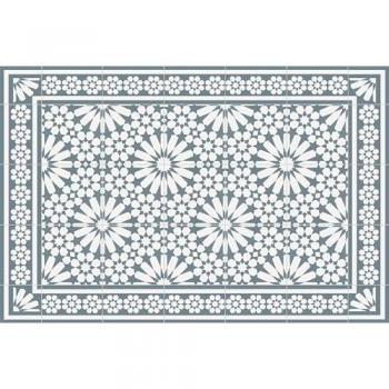Alfombra de Vinilo Samara Azul 66x100 cm, estilo Baldosas