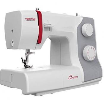 Máquina de Coser Veritas Anna - Libre brazo, 32 Programas, Ojal Automático, Corte Hilo Integrado, Blanco y Rojo