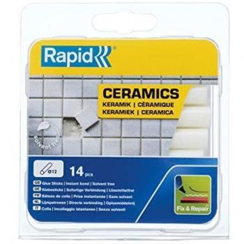 Rapid 40107359 40107359-Cola 125g D12x94 mm. Sellado/Sanitarios, Blanca, 14 Sticks │ 94mm, Set de 13 Piezas