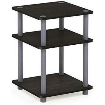 Furinno Turn-N-Tube Multipurpose Shelf, Side Table, End Table, Espresso