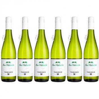 San Valentín, Vino Blanco - 6 botellas de 75 cl, Total: 4500 ml