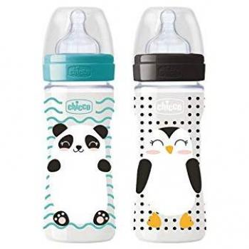 BIBERON CHICCO POP FRIENDS 4M+ 330 ML. SILCONA