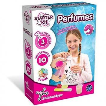 Science4you - Starter Kit Perfumes para Niños 8+ Años – 3 Actividades y Experimentos Cientificos, Mini Laboratorio de Perfumes, Juguete Educativo para Niños +8 Años