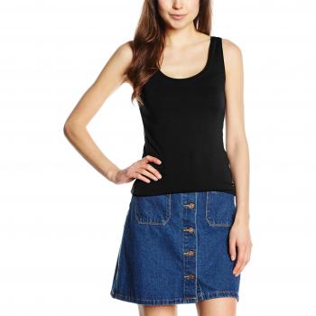VILA CLOTHES VIOFFICIEL NEW TANK TOP-NOOS, camiseta sin mangas Mujer, Negro