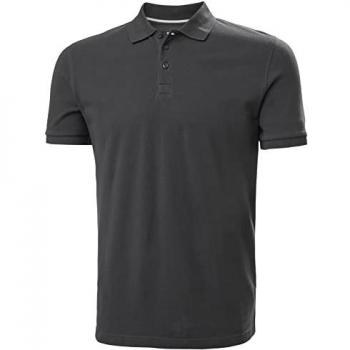 Helly Hansen Men's Short Sleeve Quick-Dry Cotton Pique Polo Shirt - Graphite Grey