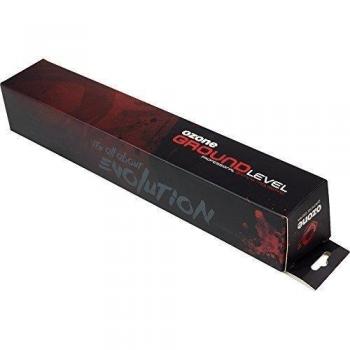 Alfombrilla Gaming Ozone Ground Level L - Diseño Gamer - Tamaño Grande - Ergonomica, Superficie Tela Suave, Base de Goma, Antideslizante, Negro