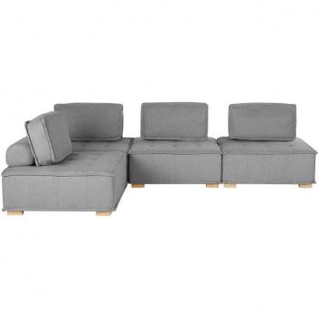 Sofá Esquinero Modular Rosa de Poliéster 300 cm para 4 Personas