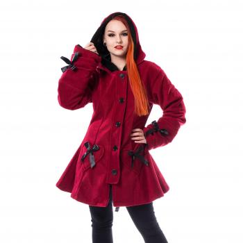 Poizen Industries Alison Coat Abrigo Mujer Rojo S