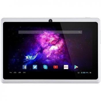 Alldaymall A88X Tablet de 7 Pulgadas - Android 4.4, Quad Core,8 GB ROM, HD 1024x600, Wi-Fi, Bluetooth, OTG,Soporte para juegos 3D - Blanco