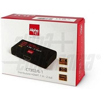 Distribuidor HDMI Amplificado 1 Entrada 2 Salidas 4K 30Hz CT302/6-1