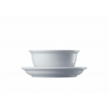 Thomas Trend - Set de 6 platos y tazas de consomé, sin asa, 0,33 l, color blanco