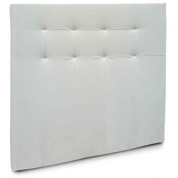 Cabecero de Cama Acolchado en Polipiel Blanco para Cama Doble 150 cm - Home Heavenly
