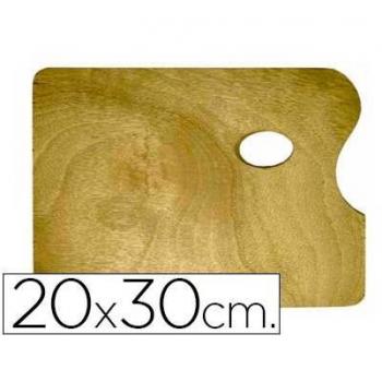 Paleta madera artist rectangular tamaño 20x30x0,05 cm