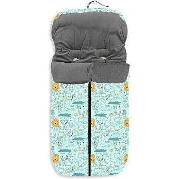 Interbaby D10056-03 - Saco Universal Animales Verde Para Silla De Paseo, Unisex