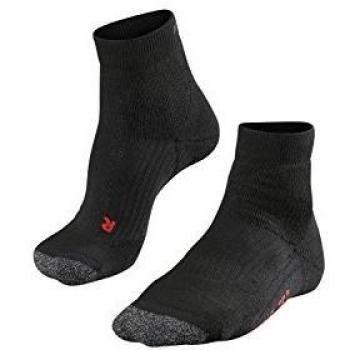 Falke TE2 Women's Short Tennis Socks - Black, Dark Gray, Size 41-42, Breathable and Quick-Drying