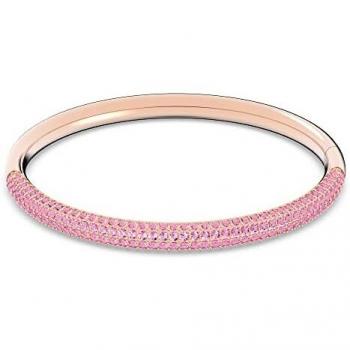 Swarovski Stone Armlet Pink Rose Gold Finish Bracelet for Women, One Size
