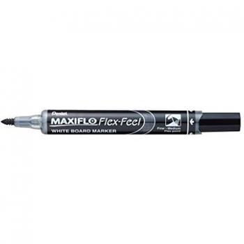 Rotulador para Pizarra Blanca Pentel MAXIFLO Flex-Feel Punta Flexible 2,0 - 5,0 mm Color Negro
