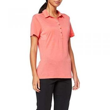 Odlo Polo S/S Koya Ceramiwool - Polo para Mujer, Primavera/Verano, Polo s/s Koya Ceramic, Mujer, Color Coral, tamaño Medium