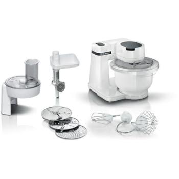 Robot de cocina Bosch MUMS2AW21 - 700 W, 3,8 L, 4 velocidades, hachador de carne, color blanco
