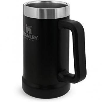 Stanley Adventure Vacuum Stein 0.7L / 24OZ Matte Black – Termo Mantiene la Cerveza Fría 7 horas - Jarra Cerveza Acero Inoxidable - Vaso Termico Vintage - Apta Para Lavavajillas