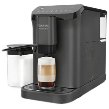 Cafetera Superautomática Taurus Accento Latte 20 Bares, 1350W, 1.5L, Pantalla Digital, Limpieza Automática, 4 Bebidas Programables, Depósito de Leche Conectable