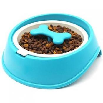 Cuenco original para perros y gatos anti-asfixia y mejor digestión de 15cm Azul