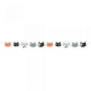 Purrfect Party Shaped Banner With Twine