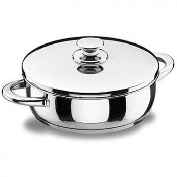 Lacor Vitrocor Tartera con Tapa, Acero Inoxidable 18/10, Plateado, 20 cm