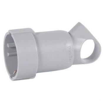 Base móvil 2P + TT 16A con tirador gris