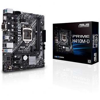 ASUS Prime H410M-D - Placa Base mATX Intel de 10a Gen LGA 1200, M.2, DDR4 2933 MHz, LAN 1Gb, HDMI, VGA, COM, USB 3.2 Gen 1, Puerto COM y Cabezal LPT