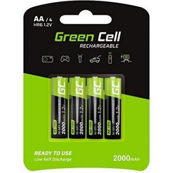 Green Cell 4X AA 2000mAh 1.2V Ni-MH Batería Recargable