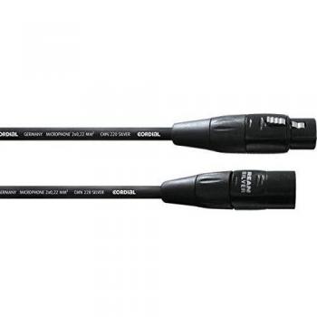Cable XLR Macho a XLR Hembra 5 Metros Negro Cordial CIM5FM