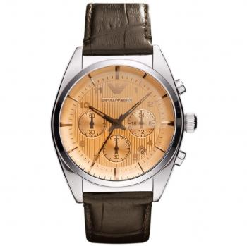 Reloj Cronógrafo Emporio Armani Hombre AR0395 Cuarzo 43mm Color Gris Naranja