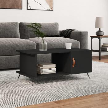 Mesa de salón negra 90x50x40 cm en madera contrachapada multicapa Vidaxl