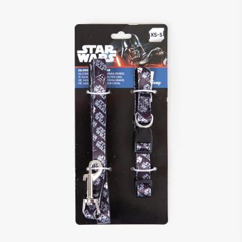 Correa para Perros 2 Piezas Star Wars XS-S - Collar y Correa para Perros STAR WARS - Talla XS-S - 20-34cm aprox. de cuello - Mascotas