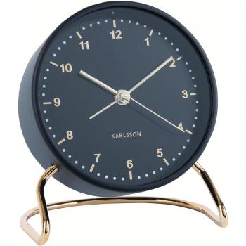 Despertador Karlsson Stylish Números - Aluminio - 5 cm - Negro
