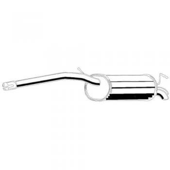 Silenciador trasero ASMET 03.096 - Silenciador posterior, compatible con diversos modelos de vehículos, fabricado en acero inoxidable, diseñado para reducir el ruido del escape y mejorar el rendimiento del motor, fácil instalación, cumple con norm