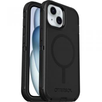 OtterBox Defender MagSafe para Apple iPhone 16e/15/14/13 - Negro, protección extrema, resistente a impactos
