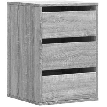 Cajonera de esquina madera ingeniería gris Sonoma 40x41x58 cm
